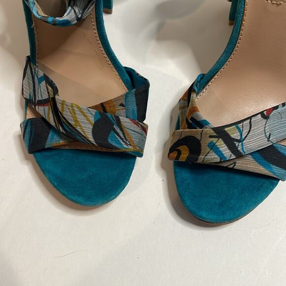 Steve Madden blue block heels with fabric tie - Picture 2 of 6